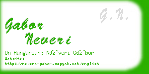 gabor neveri business card